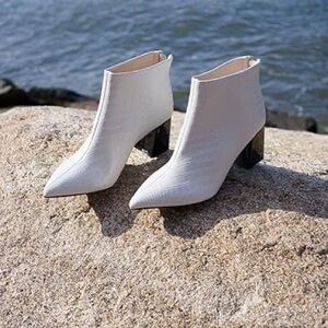 VHNY White Ankle Booties